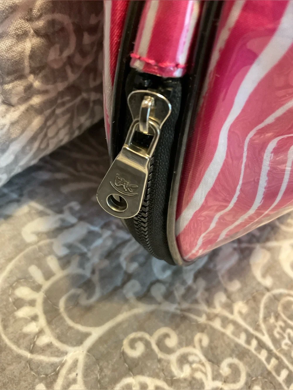 Izak Zenou Plastic Coated I’ve Been Chic’ed Zippered Bag